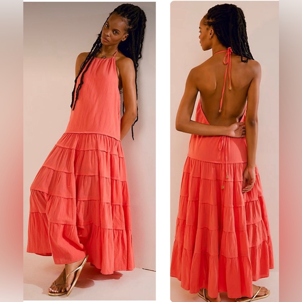 Free People somewhere sunny drop-waist maxi dress